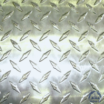 Рифлёный алюминиевый лист "Чечевица" 1,5х1500х3000 мм АМГ2НР купить в Санкт-Петербурге
